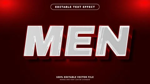 Silver chrome 3d editable text effect template suitable for modern style Illustrazione stock