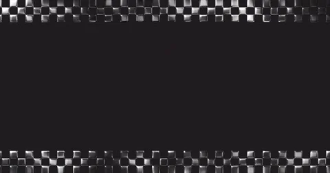 Silver chrome checkerboard border Square pattern background. y2k aesthetic Stock Footage 297185762