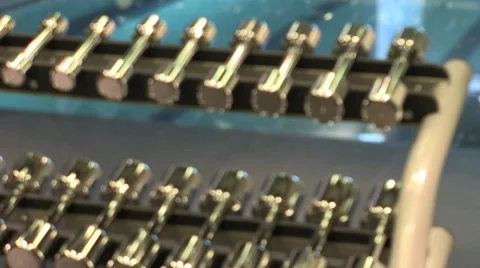 Silver chrome dumbbells 2 Stock Footage 48171041