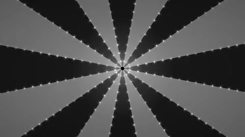 Silver Chrome Sunburst 16 Rays Animation Loop Background Stock Footage 342620492