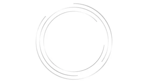 Silver circle frame white Stock Footage 243636589