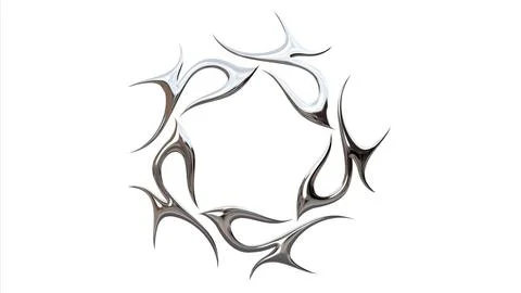 A silver circle with a lot of spikes on it Stock Illustration
