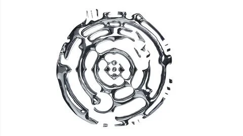 A silver circle with a white background Stock Illustration