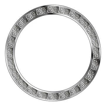 Silver Circular Celt Pattern Stock Illustration