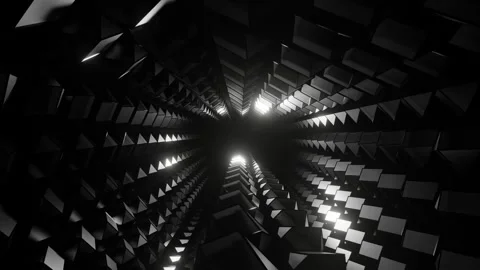 Silver Circular Descent Background VJ Loop in 4K Stock Footage 305919797