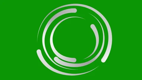 Silver circular frame 7 green Stock Footage 334238971