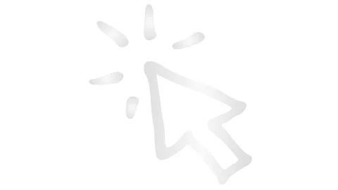Silver click icon ray white Stock Footage 255208988
