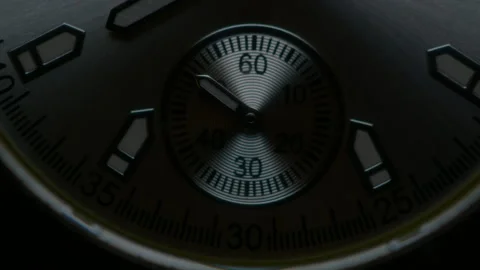 Silver Clock face time lapse. Clock time ticking on a classic hand watch Stock Footage 266487281