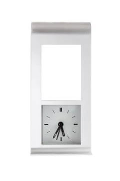 Silver clocks Foto stock