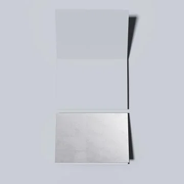 Silver closed and opened leaflets. 3d rendering 库存插图