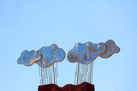 Silver clouds Stock Photos