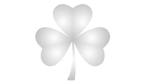 Silver clover white Stock Footage 250122775