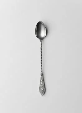Silver coffee spoon Stock Photos