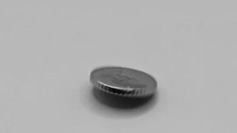 Silver coin Stock Footage 333915122
