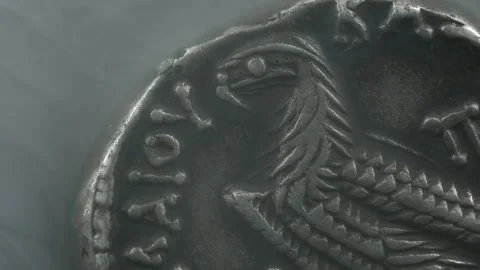 Silver coin hidden by smoke Stock Footage 333610009