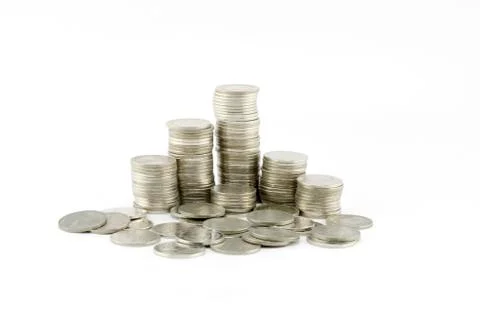 Silver coin Stock Photos