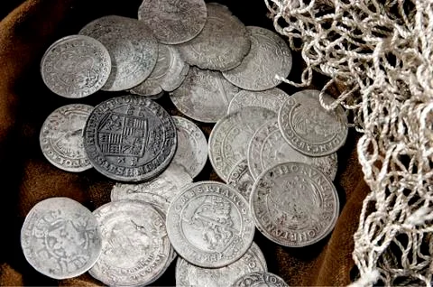 Silver coin Stock Photos