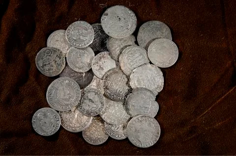 Silver coin Stock Photos