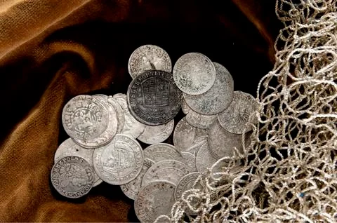 Silver coin Stock Photos
