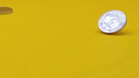 Silver coins Vídeo Stock 333915107