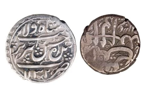 Silver coins Stock Photos
