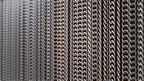 Silver colored chain abstract background Stock Illustration