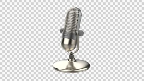 Silver colour mic Stock Illustration