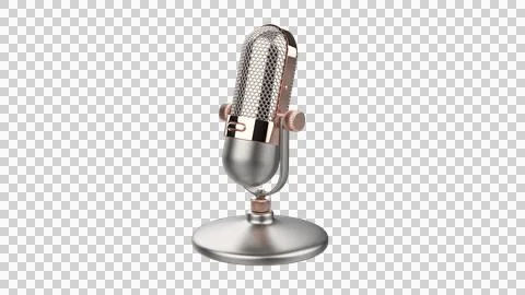 Silver colour mic Stock Illustration