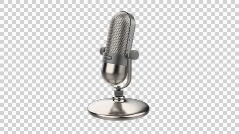 Silver colour mic Stock Illustration