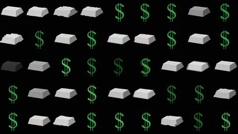 Silver Commodities Trading Vídeo Stock 130803202