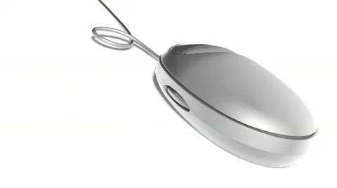 Silver computer mouse Stock Footage 570055