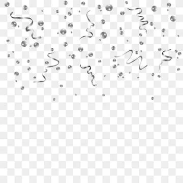 Silver confetti background Stock Illustration