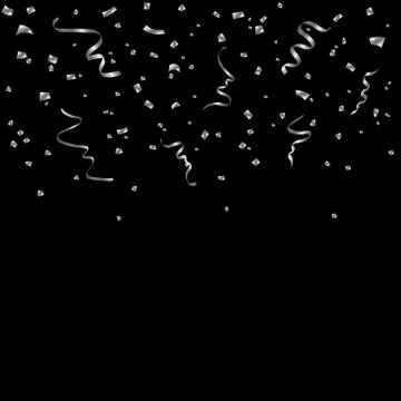 Silver confetti background Stock Illustration