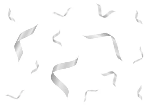 Silver confetti background Stock Illustration