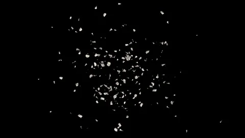 Silver Confetti Explodes / High Quality 1920×1080 Full HD With Alpha Channel Vídeos de archivo 110892623