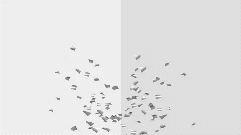 Silver Confetti Explosions Alpha Luma Matte Channel Stock Footage 278842540