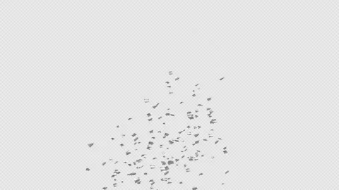 Silver Confetti Explosions Alpha Luma Matte Channel Stock Footage 278842622