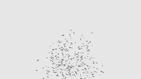 Silver Confetti Explosions Alpha Luma Matte Channel Stock Footage 278842645