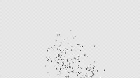 Silver Confetti Explosions Alpha Luma Matte Channel Stock Footage 278853735
