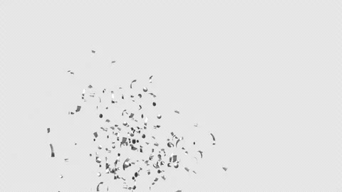 Silver Confetti Explosions Alpha Luma Matte Channel 스톡 동영상 278853845