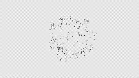 Silver Confetti explosions With Alpha Matte Channel Stock Footage 279034995