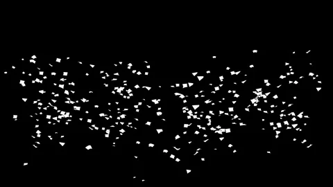 Silver Confetti Explosions with Black, Blue screen and Matte Channel Stock Footage 279876501