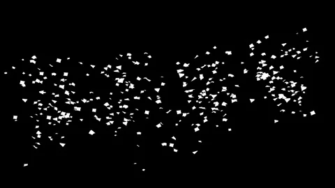 Silver Confetti Explosions with Black, Blue screen and Matte Channel Stock Footage 279876507