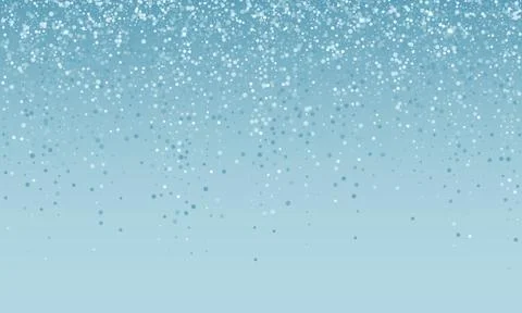 Silver confetti falling on blue white holiday background. Vector carnival par Illustrazione stock