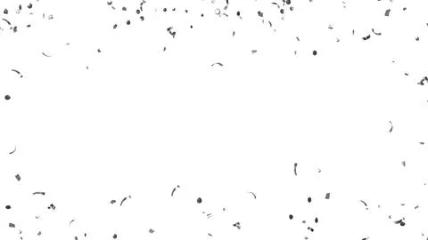 Silver confetti frame. Rectangle decoration for Christmas card or poster.  스톡 사진