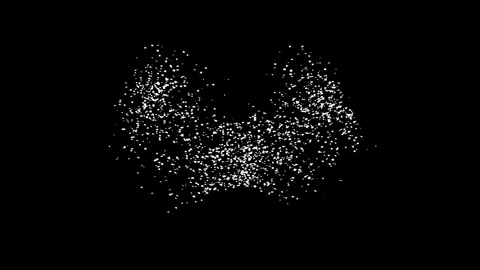 Silver confetti popper explosion on a black, green screen with Matte Channel Stock Footage 278854739