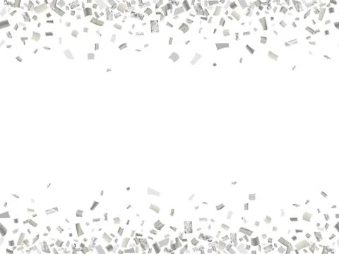 Silver confetti seam Stock Illustration