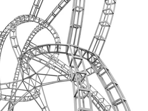 Silver construction concept rendered on white background Stock Illustration