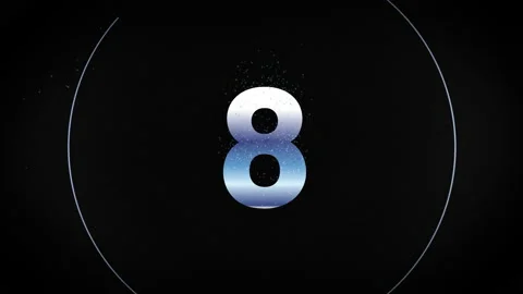 A silver countdown animation with an image of winter. Simple animation. Видео 162201494