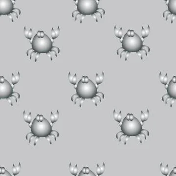 Silver crabs Stock Illustration